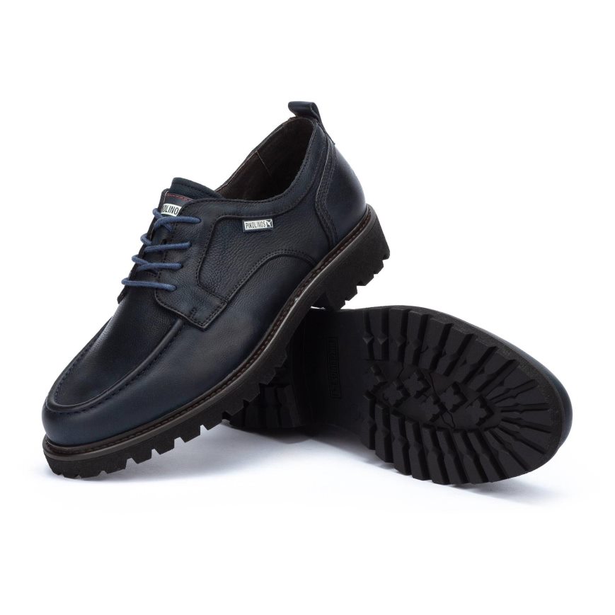 Men's Pikolinos TOLEDO Lace Up Shoes Navy | NZ W3Q8209